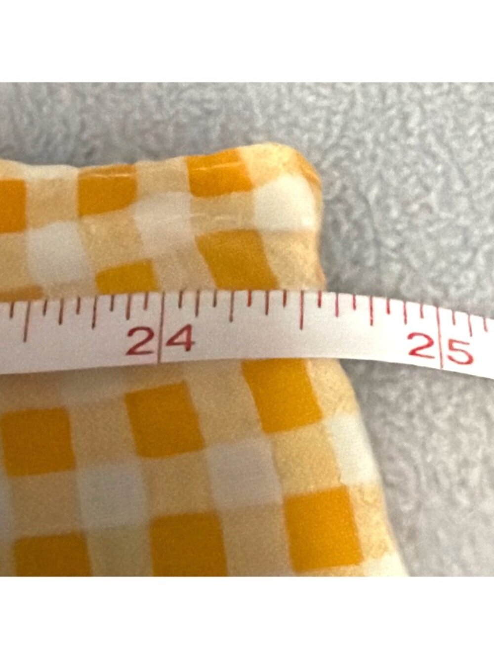 Vintage Sears Yellow & White Gingham Apron Dress With Pockets 2XL - Picture 4 of 5